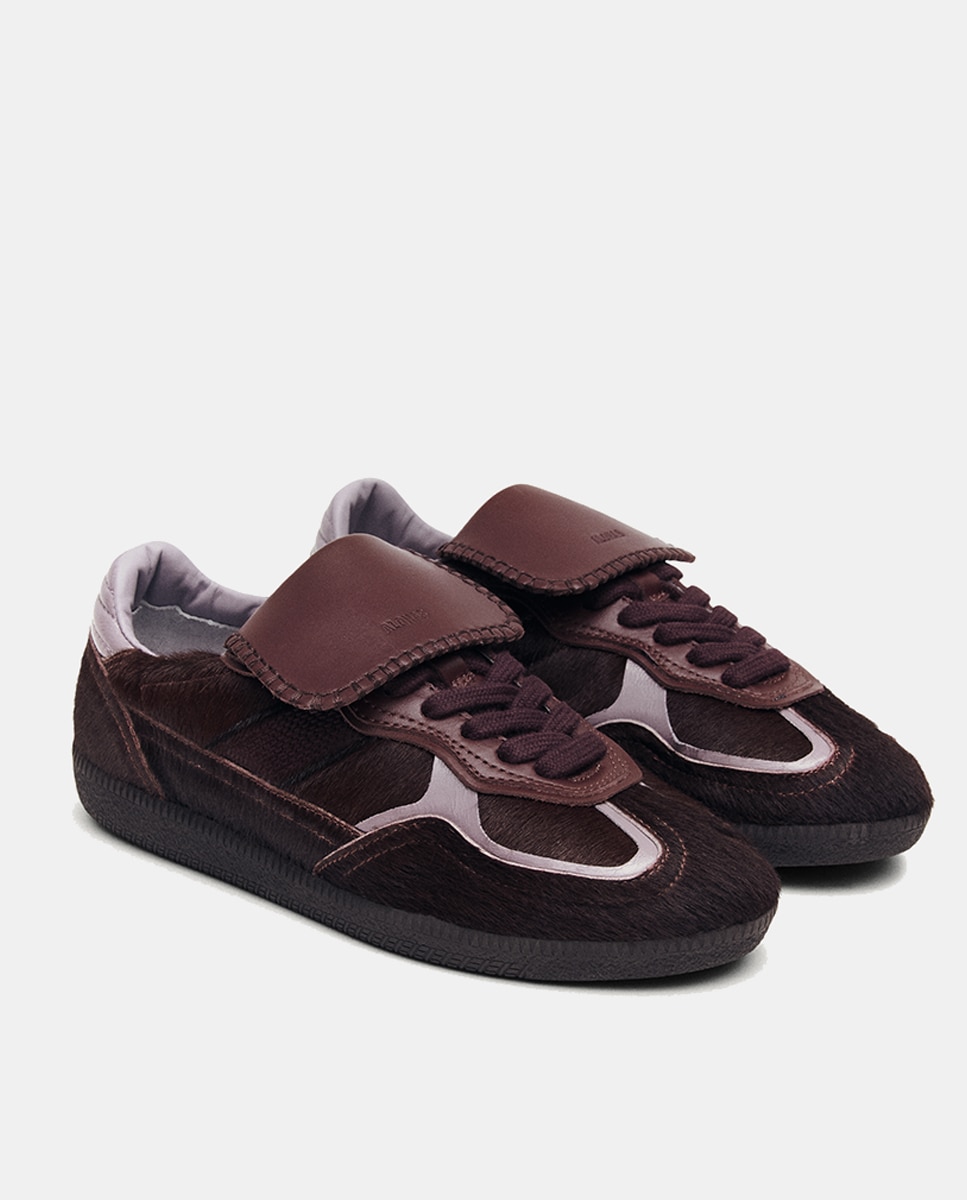 Sapatilhas de Pelo de Pónei Beringela-6