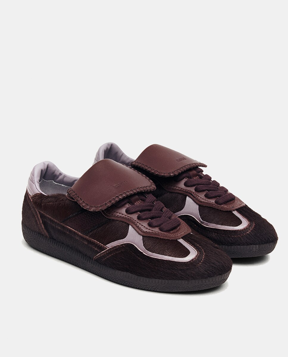 Sapatilhas de Pelo de Pónei Beringela-6