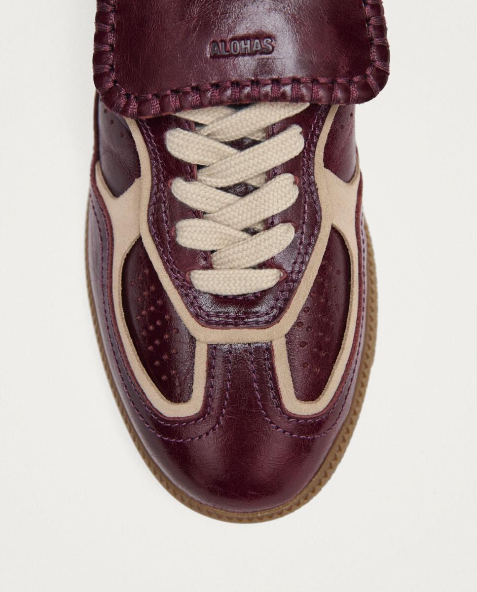 Sapatilhas com Atacadores Beringela-5