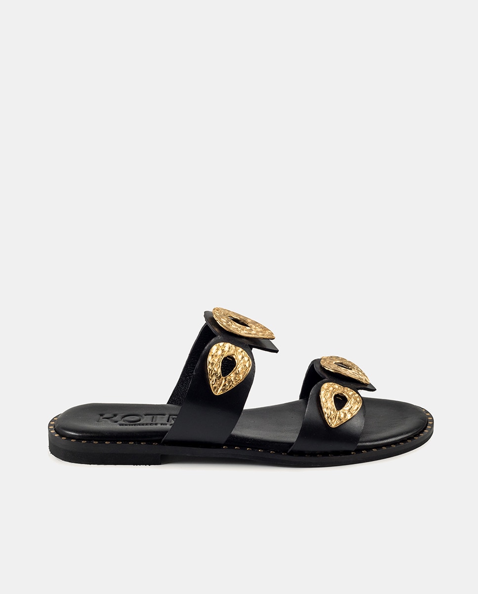 Imagem 0 de Sandálias em Pele com Missangas