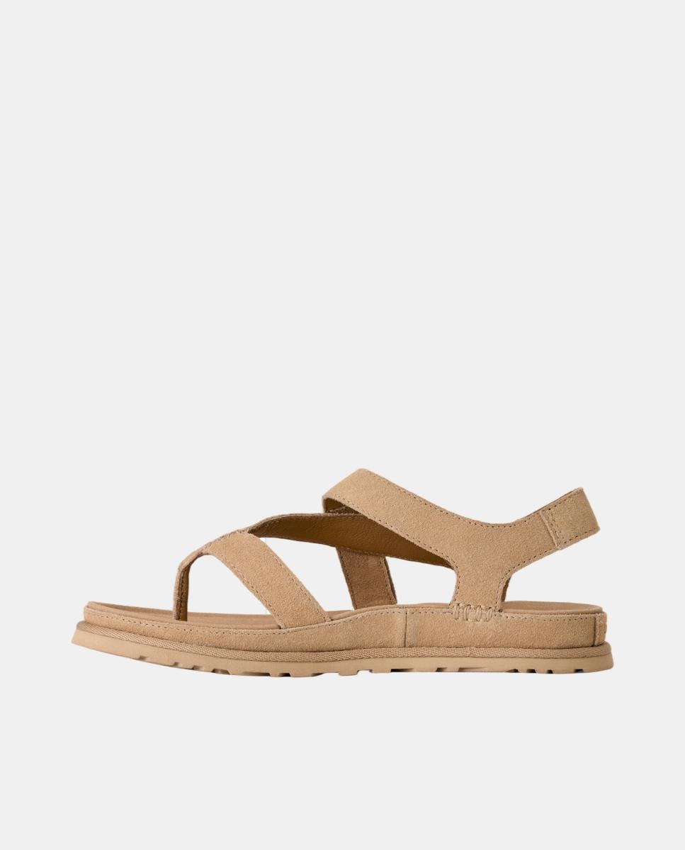 Sandália Rasa Escrava Goldengaze Toe Post Natural-4