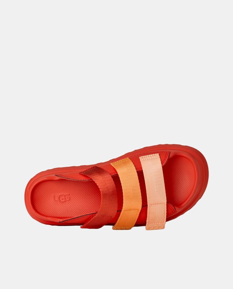 Sandálias Rasas Mules Goldenglow Slide Vermelho Coral-6