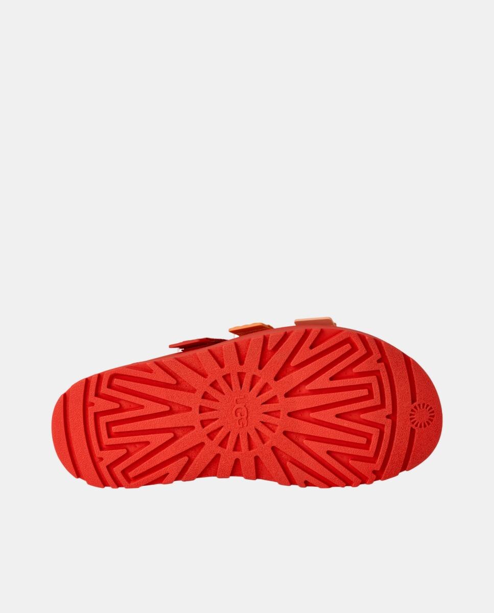 Sandálias Rasas Mules Goldenglow Slide Vermelho Coral-7