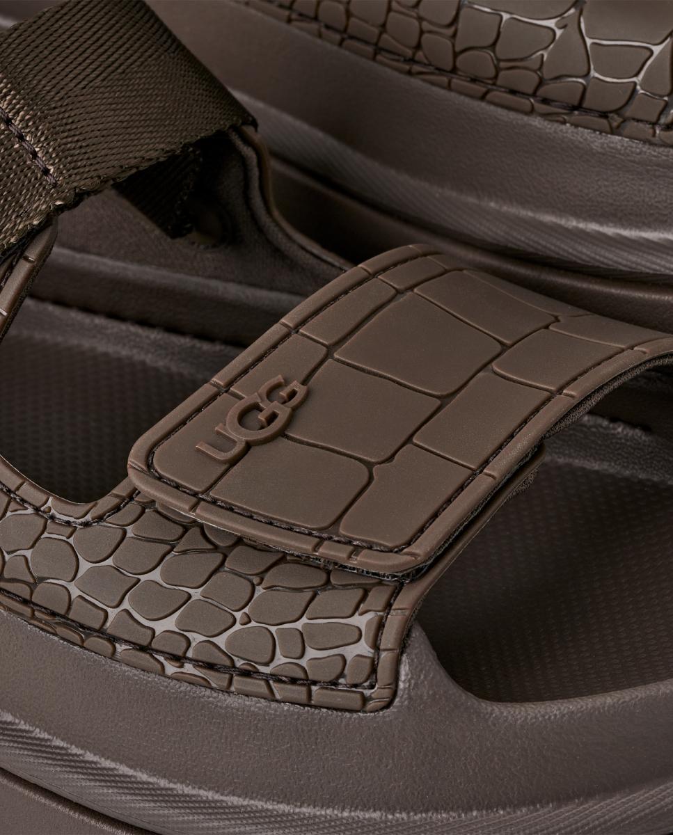 Sandálias Rasas Bio Goldendglow Embossed Cinzento-5