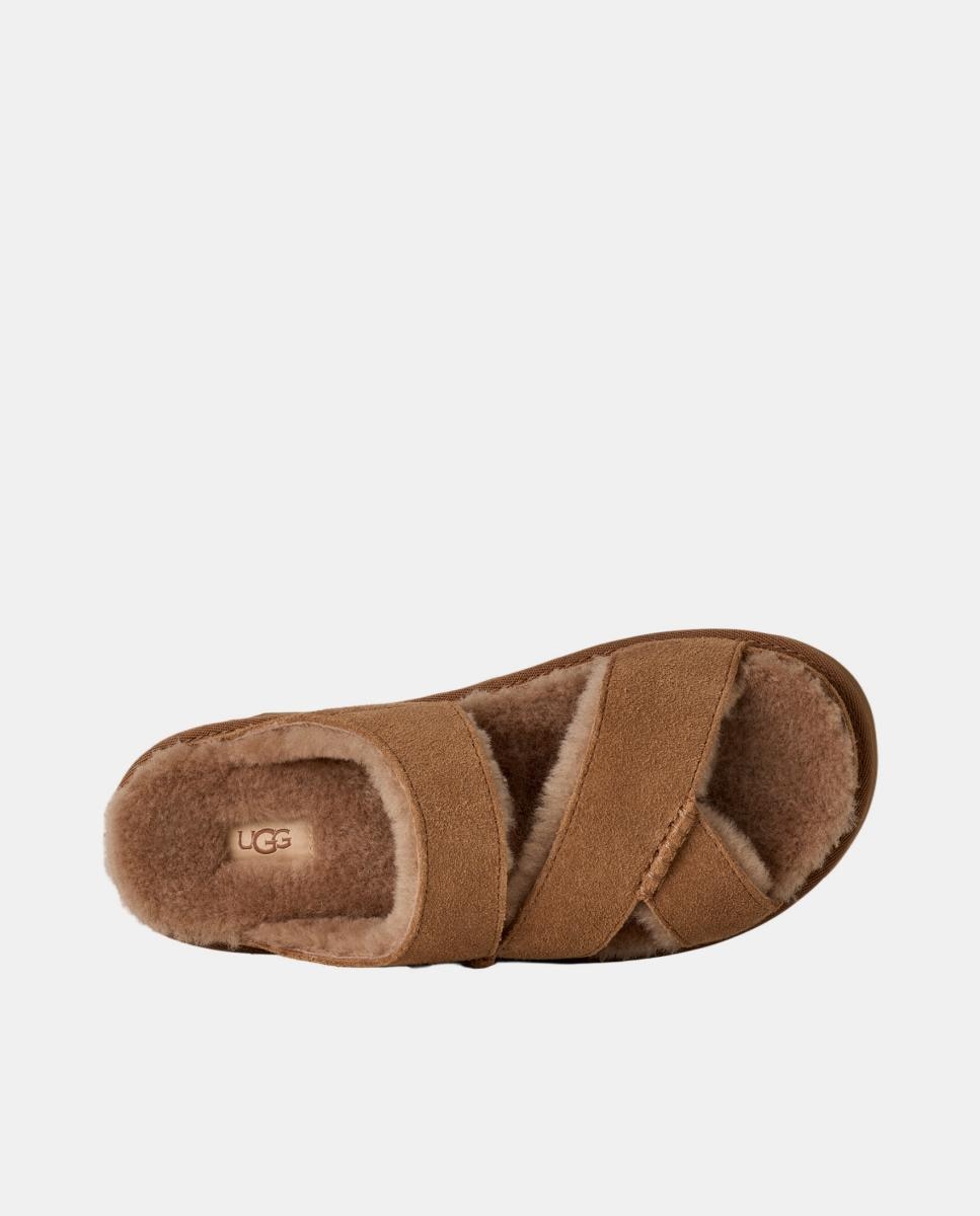 Greenport Cross Strap Slide Couro-4