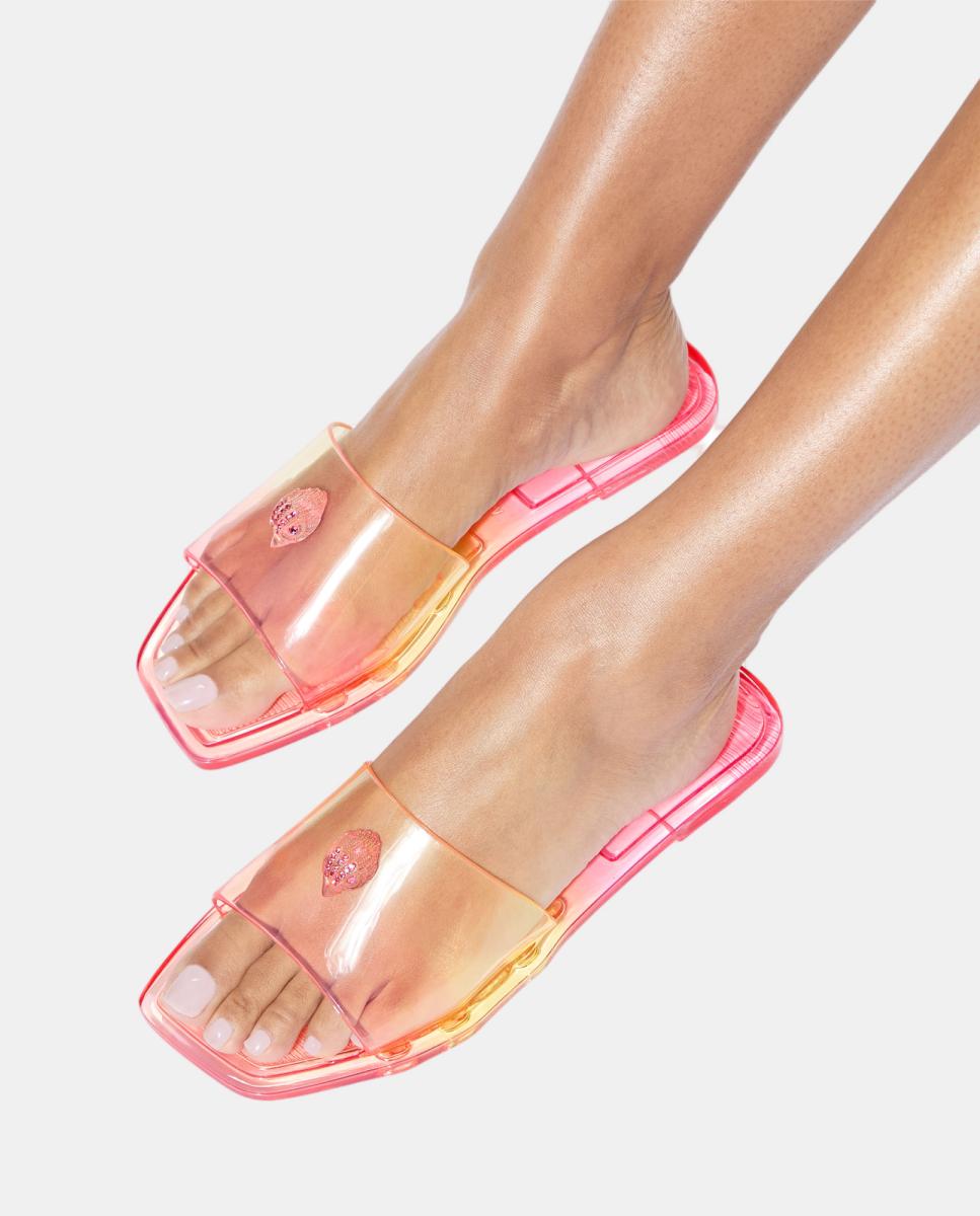Sandálias Rasas em PVC Multicolor-6