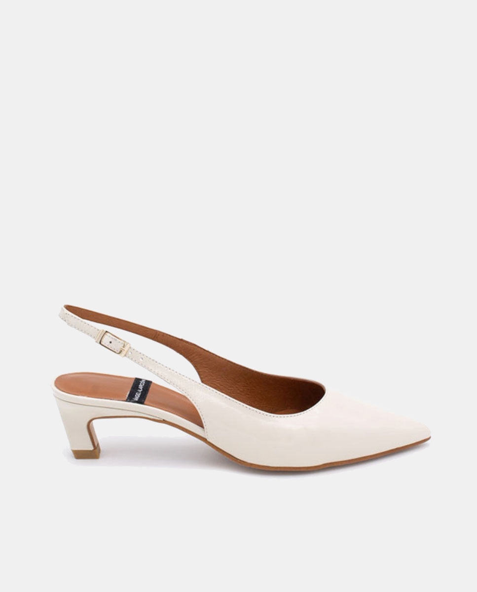 Sapatos de Salto Branco-marfim-1