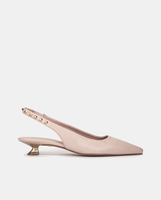 Imagem 0 de Sapatos Tipo Mules em Pele com Biqueira Fina