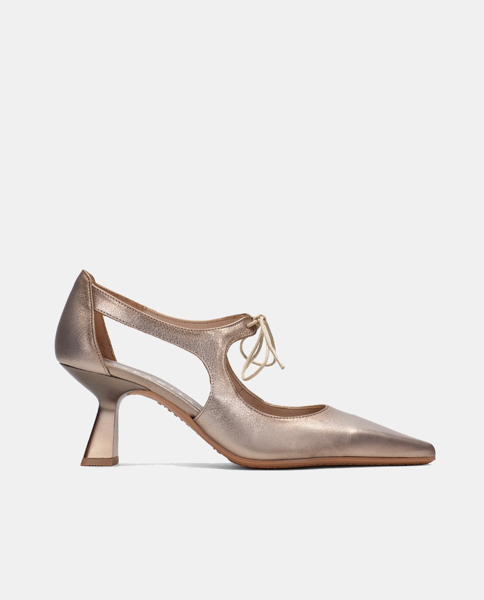 Zapatos mujer de tacón angelito - Hispanitas - Plata Plata-1