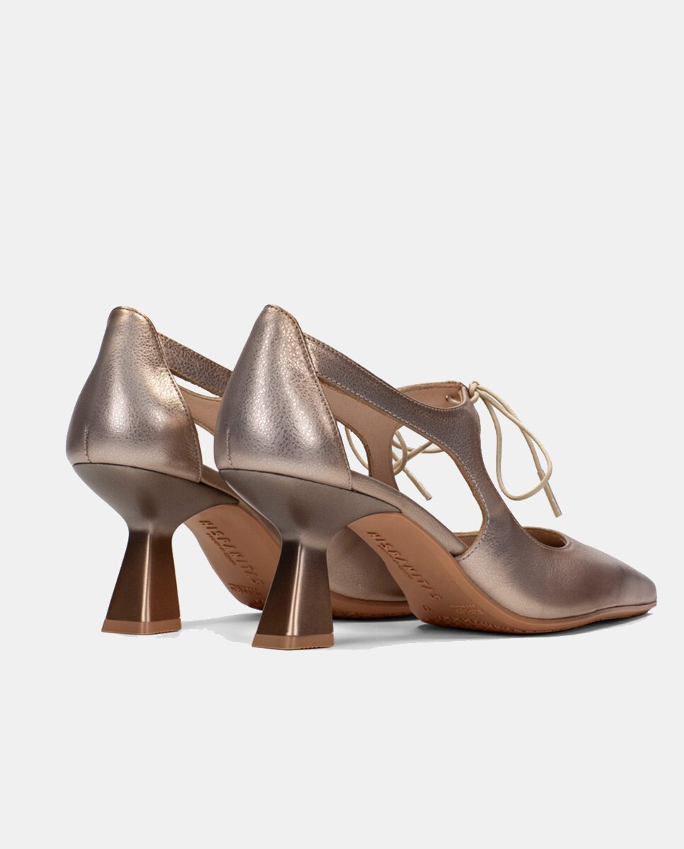 Zapatos mujer de tacón angelito - Hispanitas - Plata Plata-3