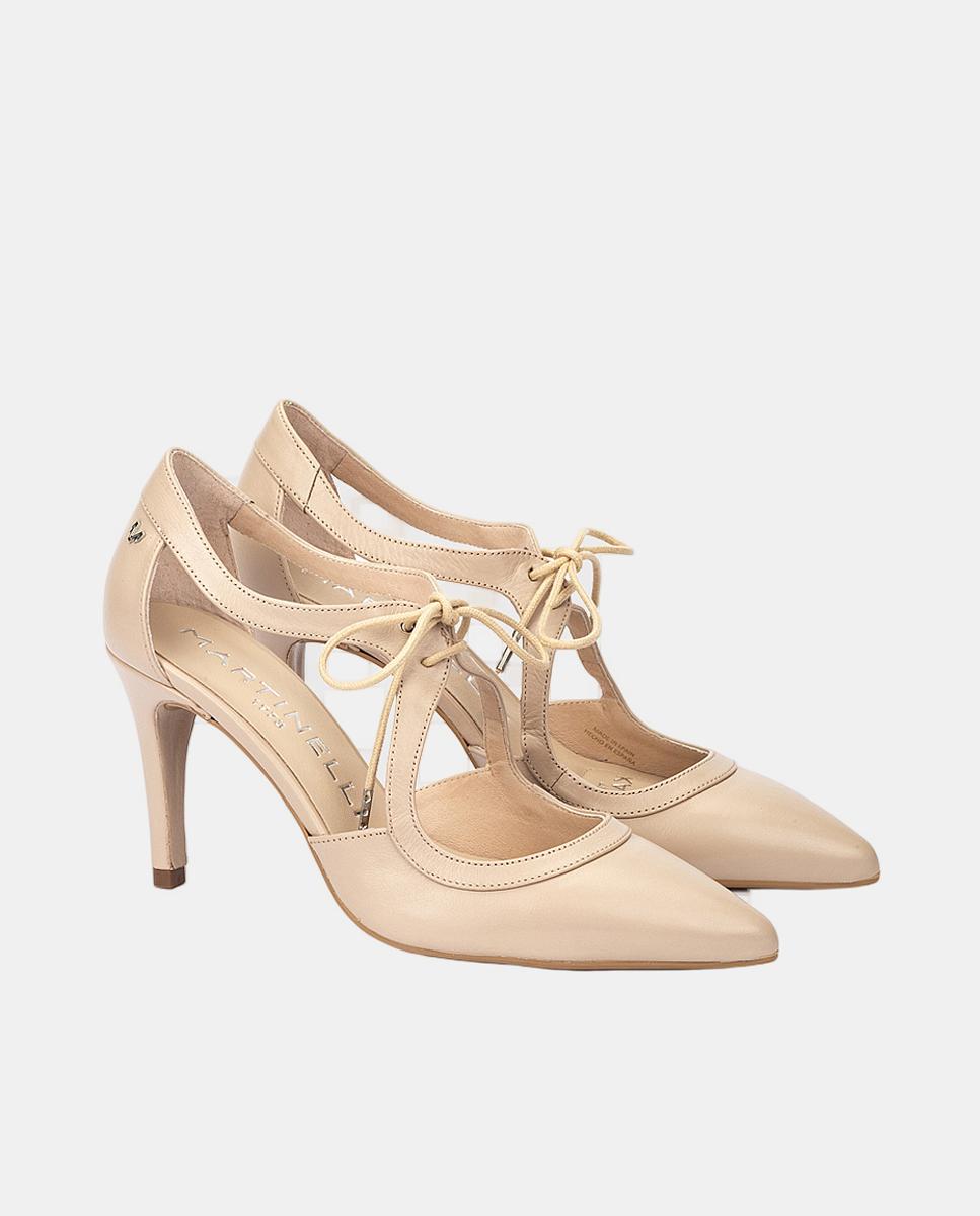 Sapatos de Salto em Pele Nude-4