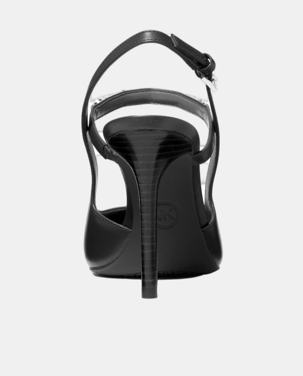 Sapatos Slingback Dina em Pele Preto-3