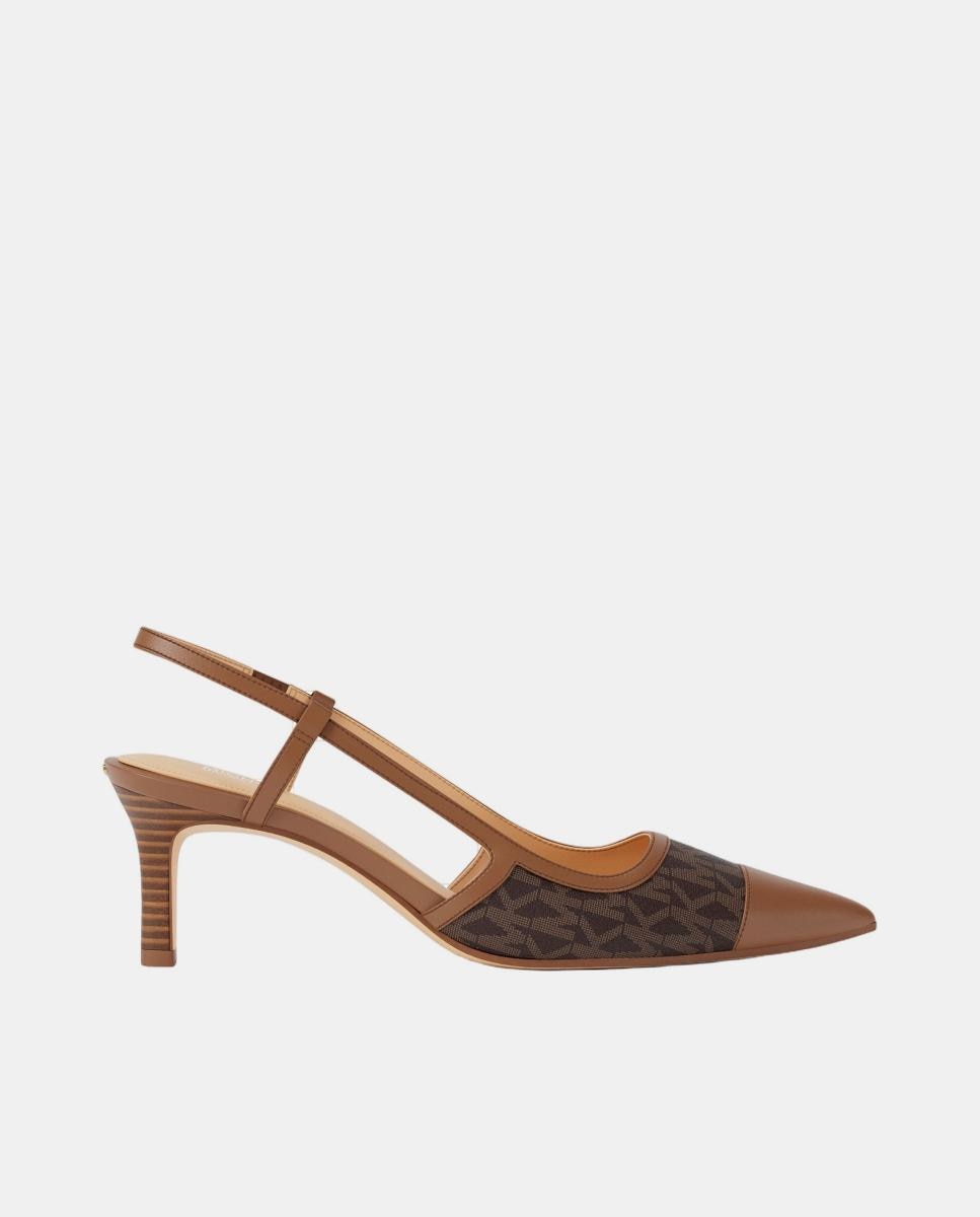 Sapatos Slingback Alora Combinados Castanho-chocolate-1