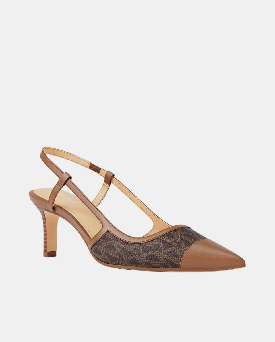 Sapatos Slingback Alora Combinados Castanho-chocolate-2