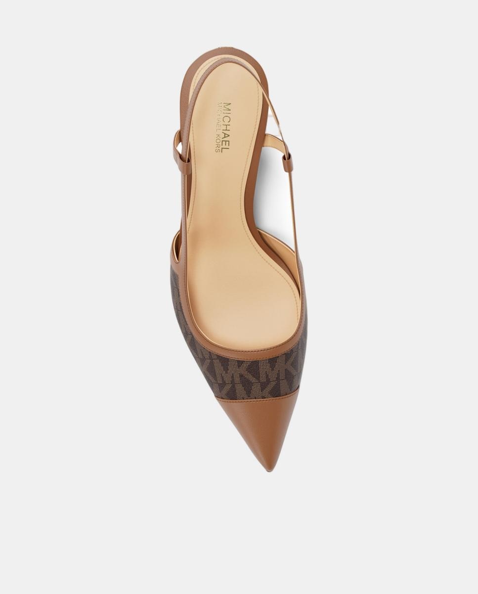 Sapatos Slingback Alora Combinados Castanho-chocolate-5