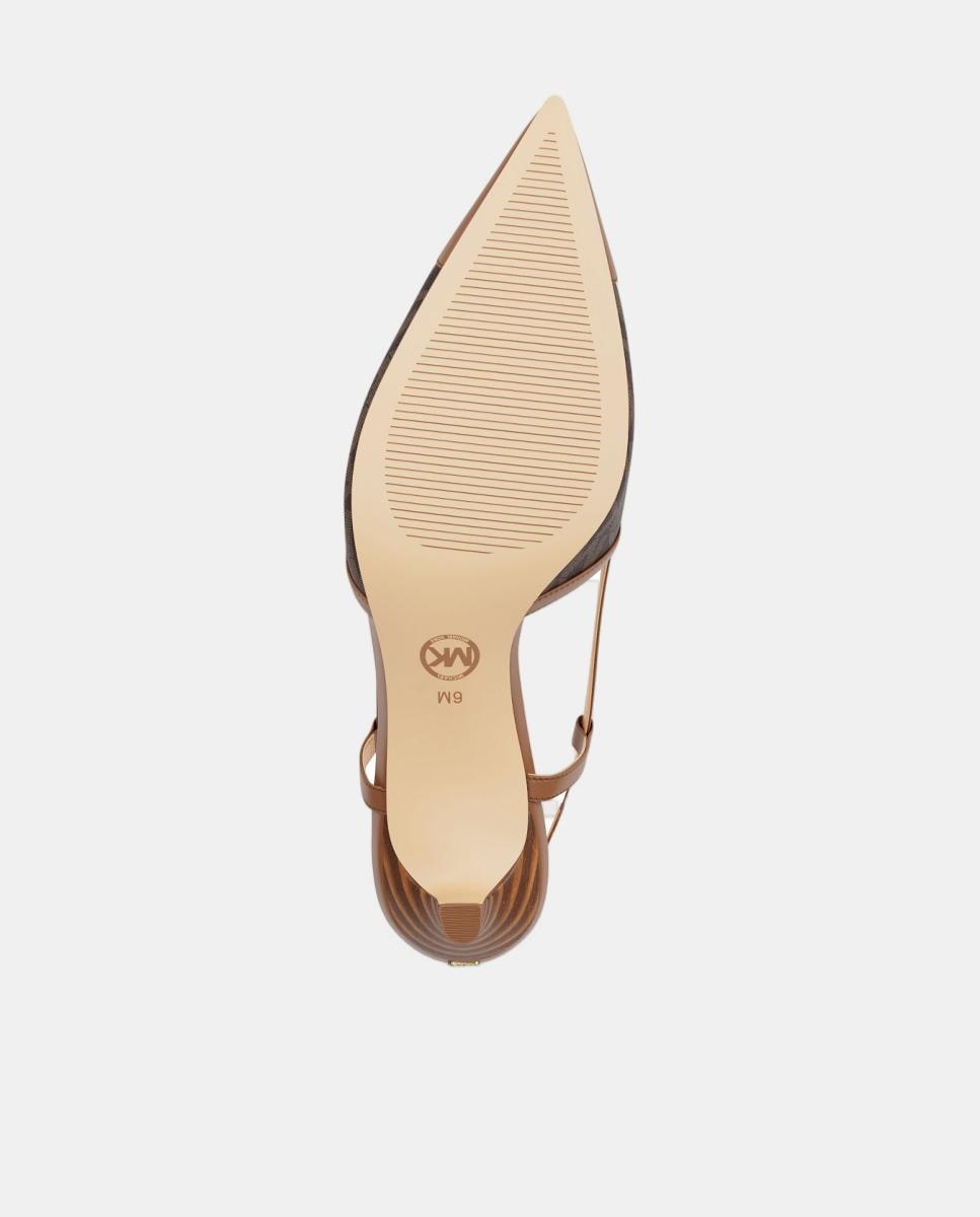 Sapatos Slingback Alora Combinados Castanho-chocolate-6