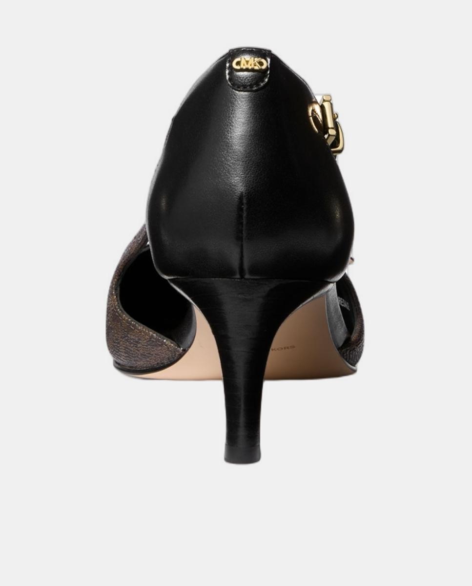 Sapatos Kitten Kasia com Aberturas Castanho-chocolate-3