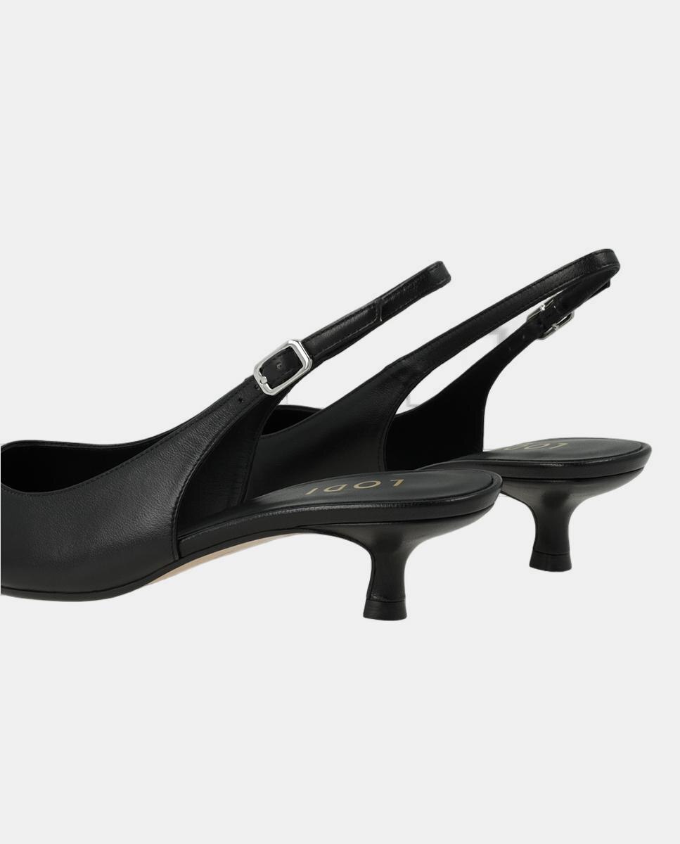 Sapatos em Pele - Nude Preto-3