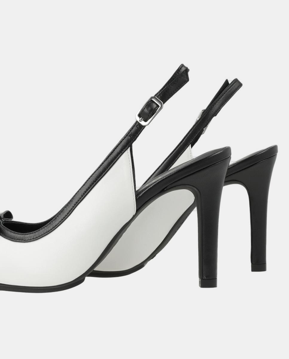 Zapatos mujer piel bicolor blanco negro | Contraste LODI - Blanco Blanco-3