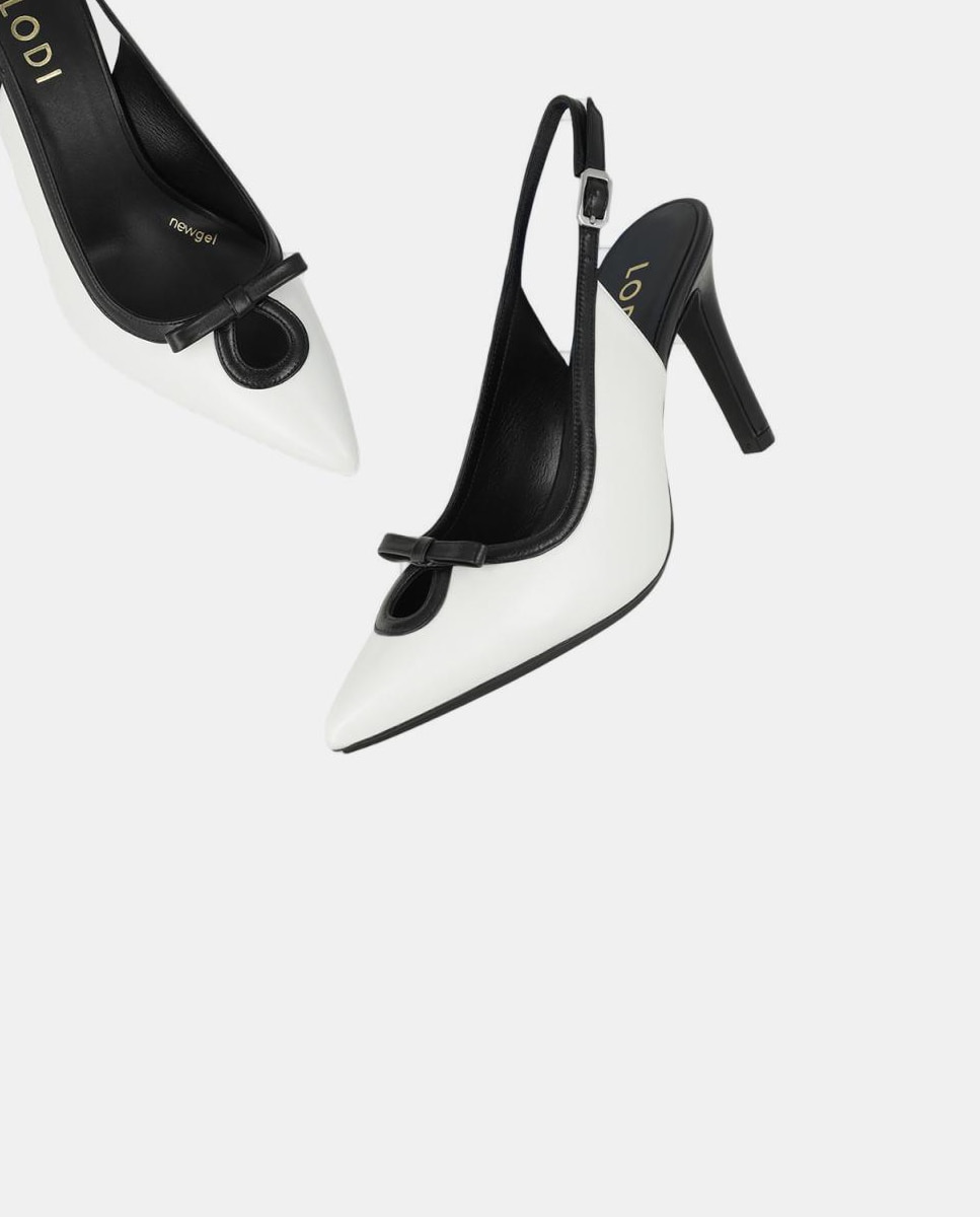 Zapatos mujer piel bicolor blanco negro | Contraste LODI - Blanco Blanco-4