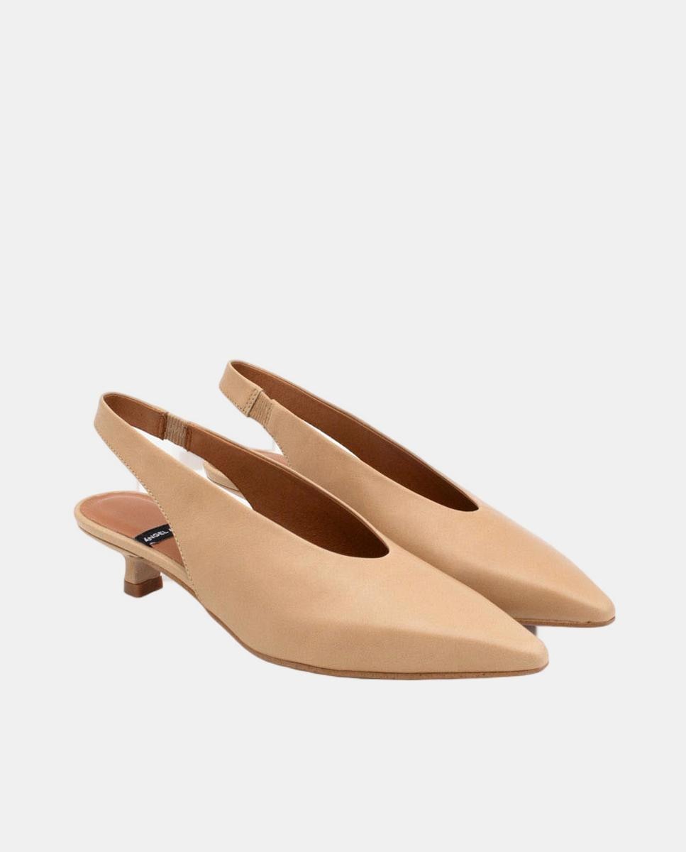 Sapato de salto de mulher Creme-2