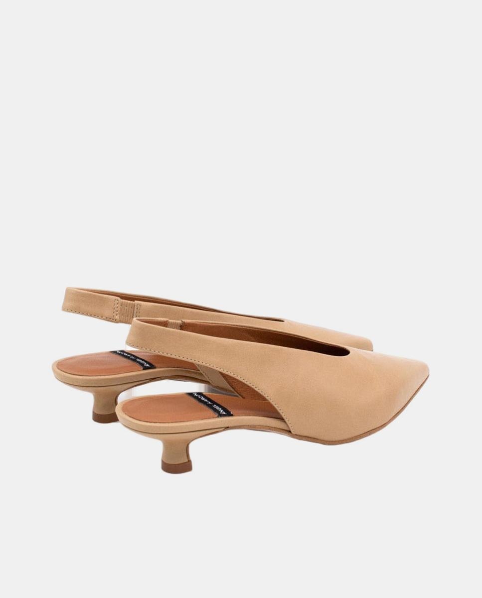 Sapato de salto de mulher Creme-3