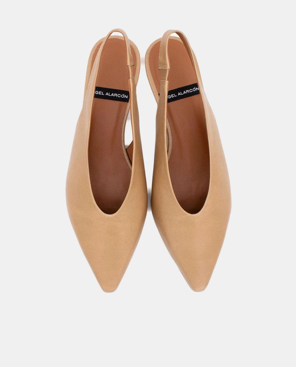 Sapato de salto de mulher Creme-4