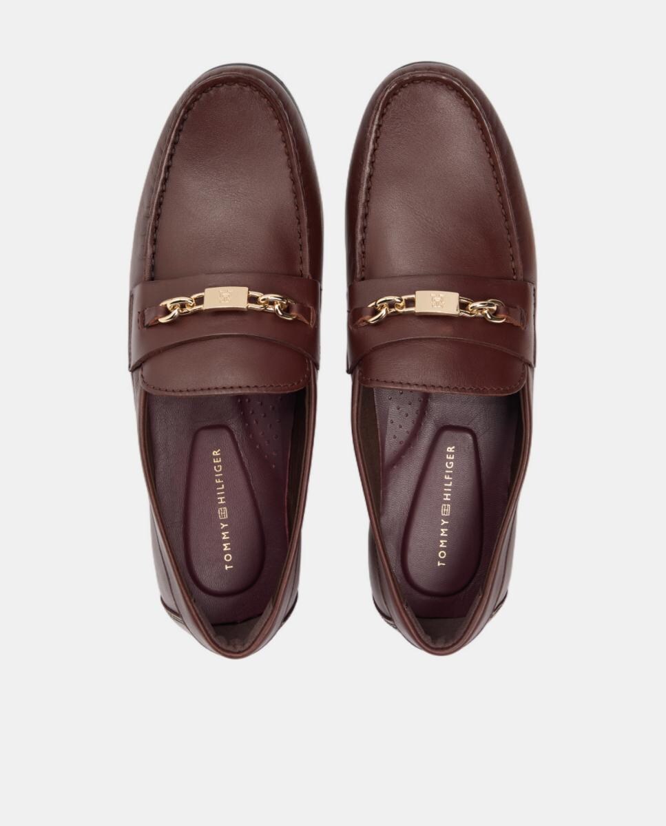 Mocassins em Pele com Corrente Couro-4