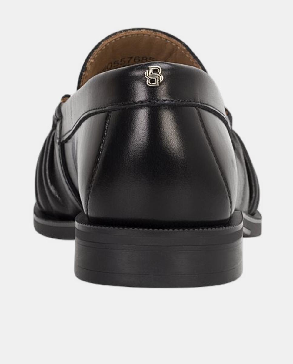 Mocassins em Pele Preto-3