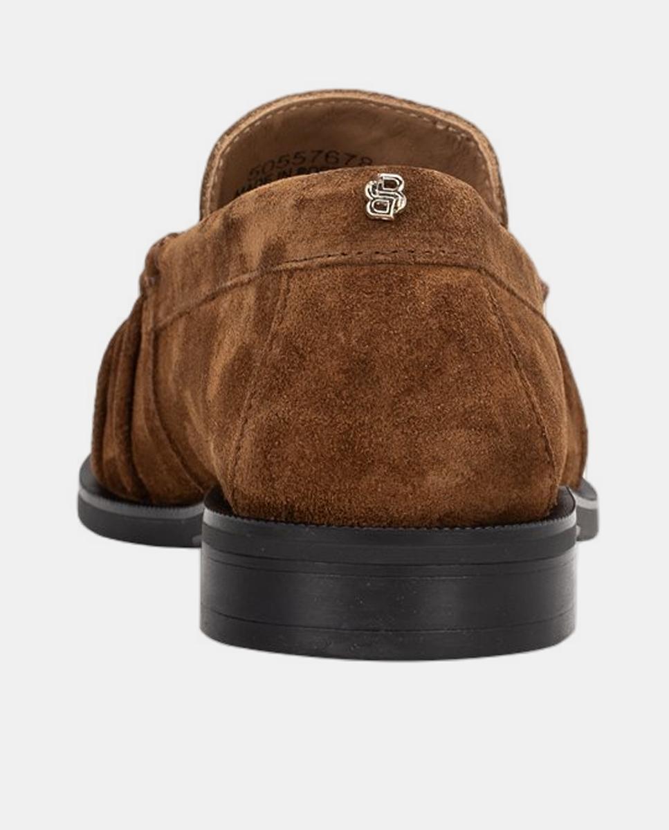 Mocassins de Camurça Castanho-3