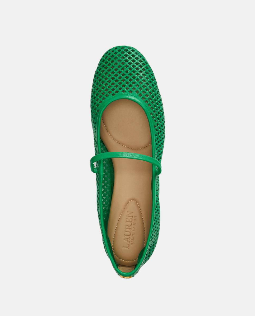 Sapatos de Presilha Jayna em Pele Esmeralda-4