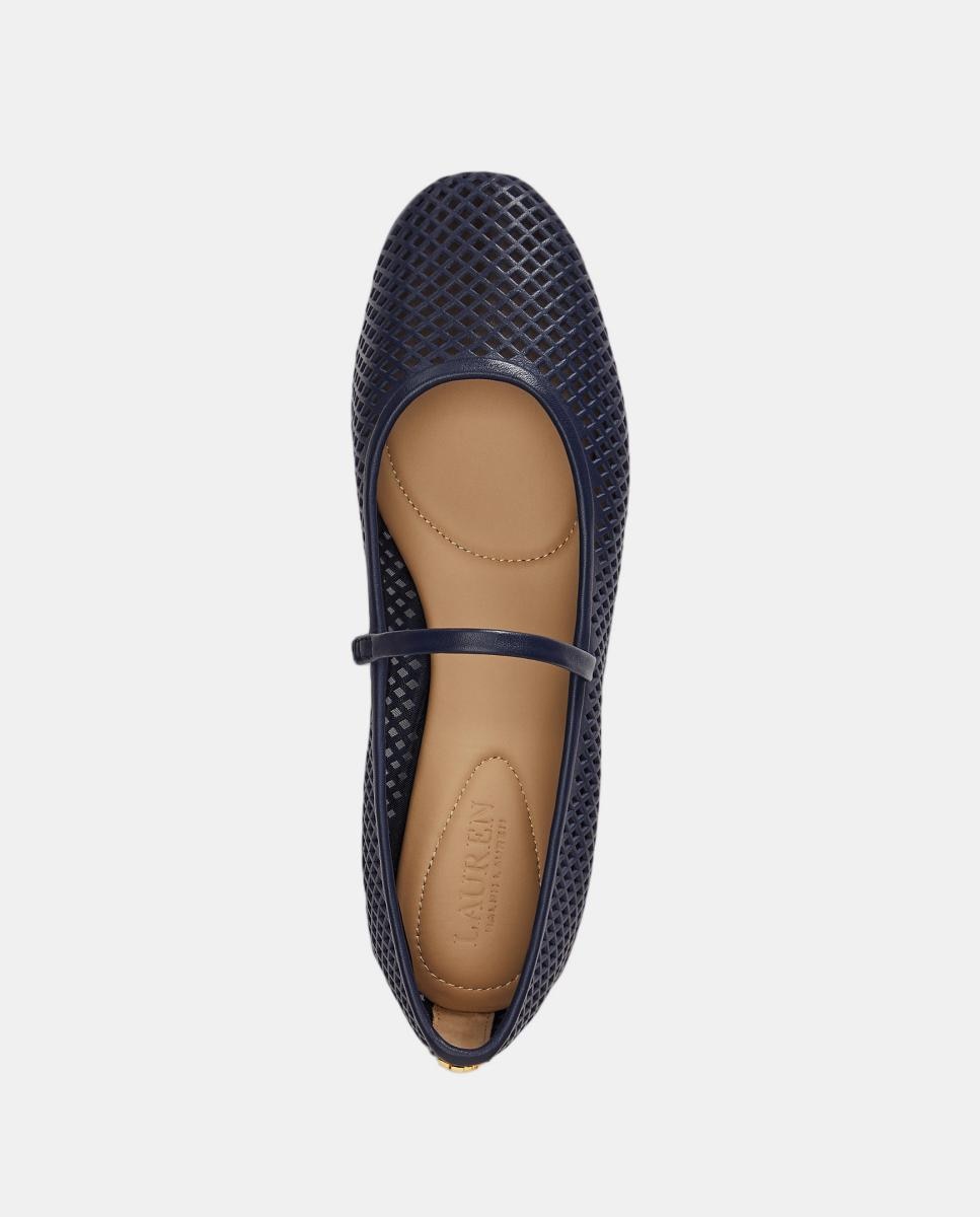 Sapatos de Presilha Jayna em Pele Azul-marinho-4