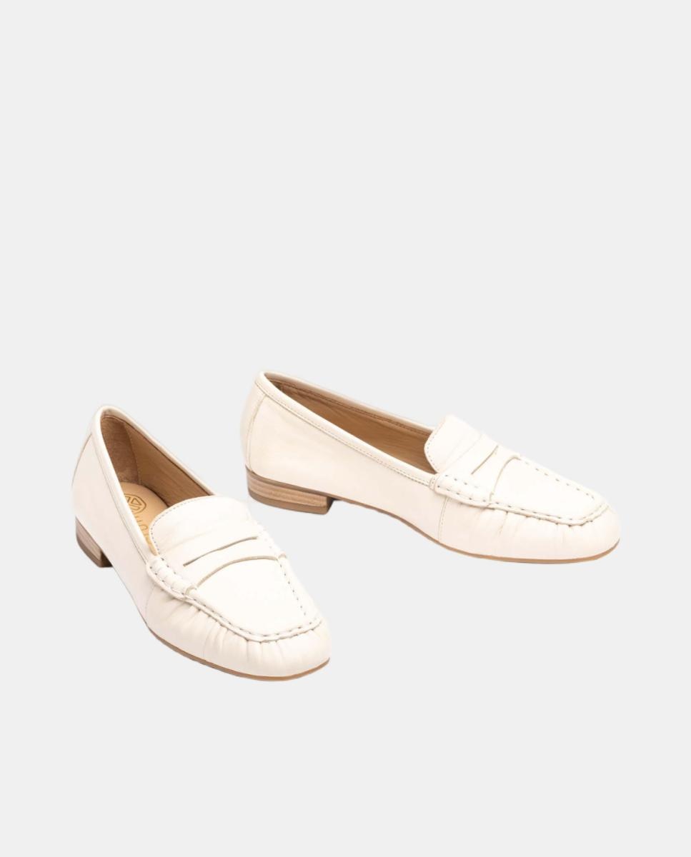 Mocassins com Franzido na Biqueira Branco-marfim-2