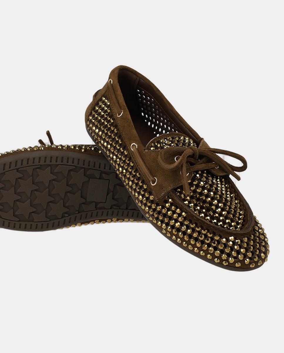 Mocassins de Camurça - Tabaco/Castanho Couro-4