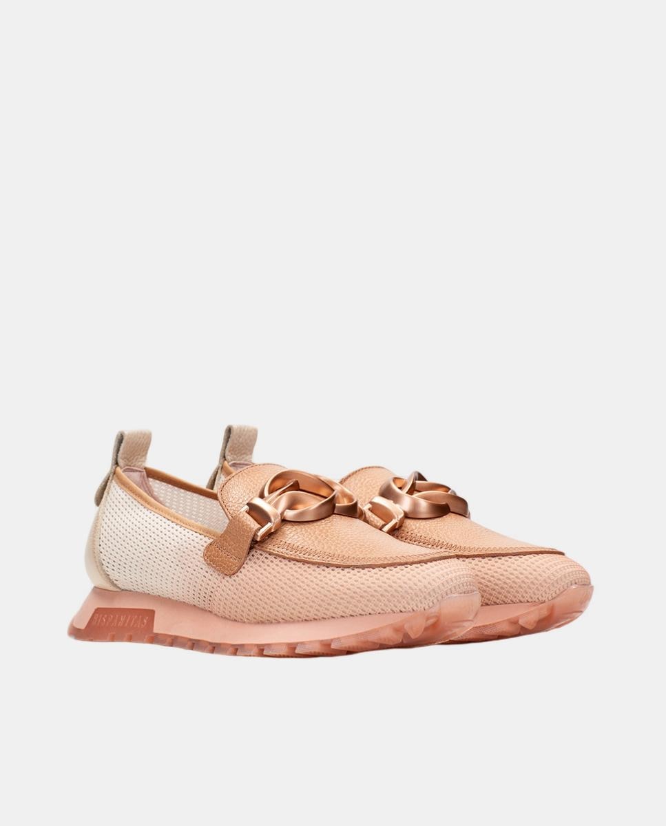 Zapatos de mujer mocasines Hispanitas sport - Marrón claro Marrón claro-2