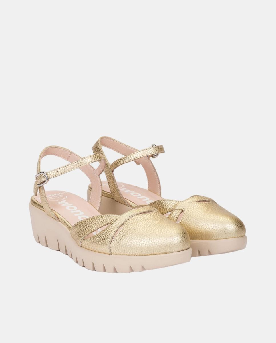 Sapatos com Pulseira - Cor de Chumbo Ouro-2
