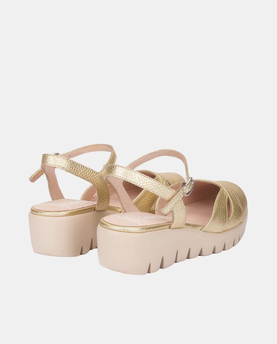 Sapatos com Pulseira - Cor de Chumbo Ouro-3