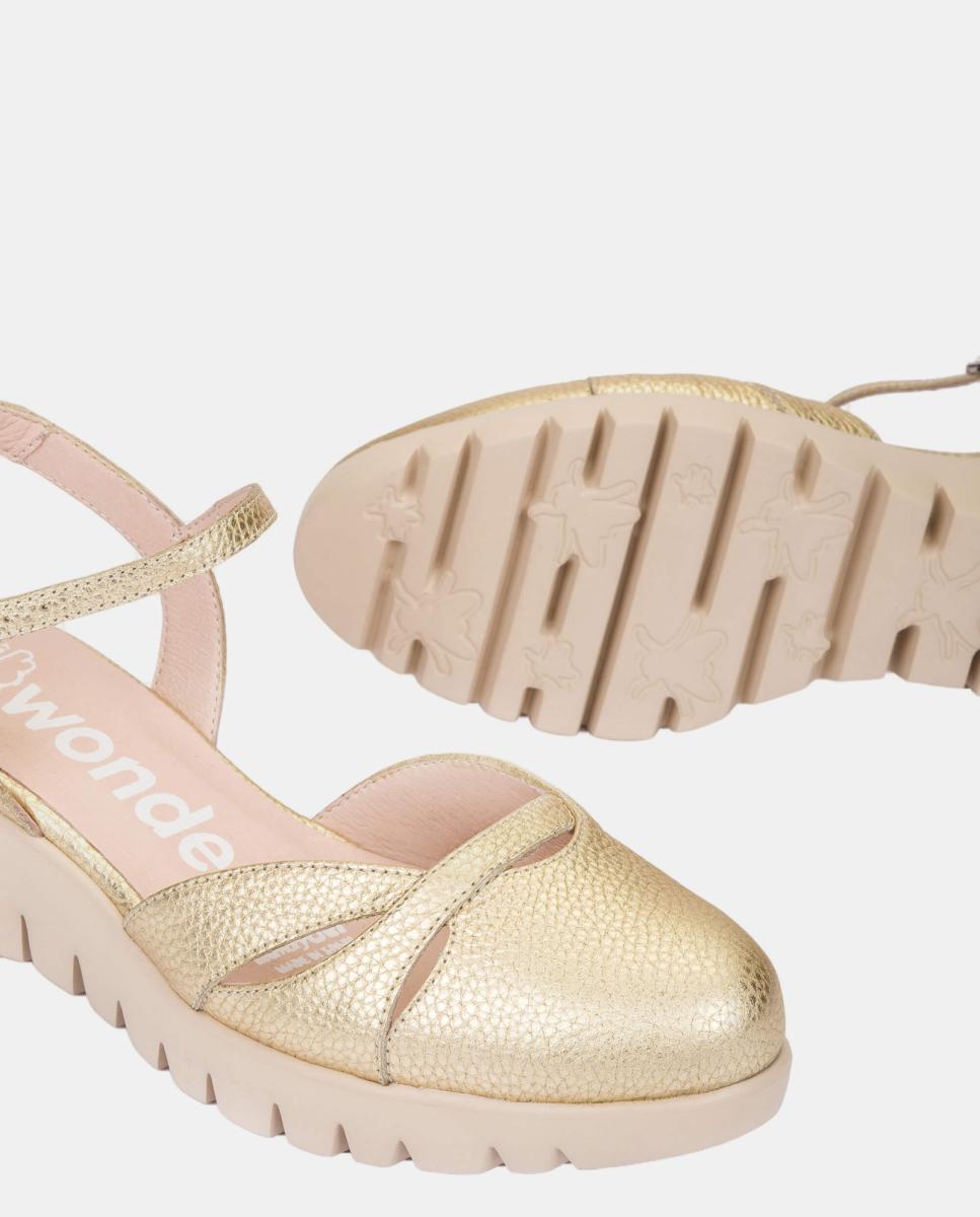 Sapatos com Pulseira - Cor de Chumbo Ouro-4