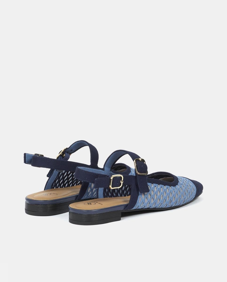 Mules Rasos Azul Royal-3