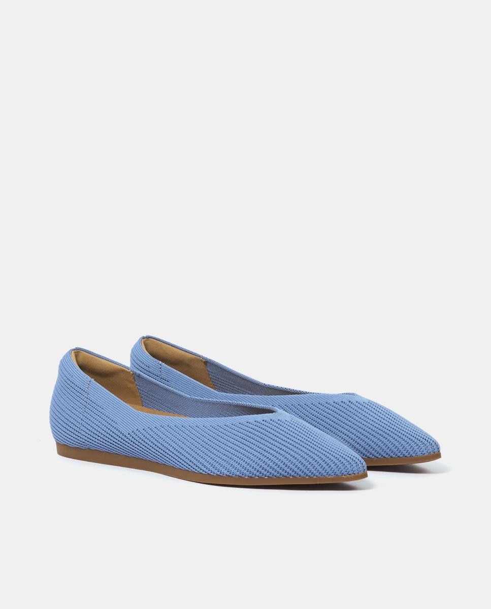 Sabrinas de Material Elástico com Sola Flexível Azul Royal-2