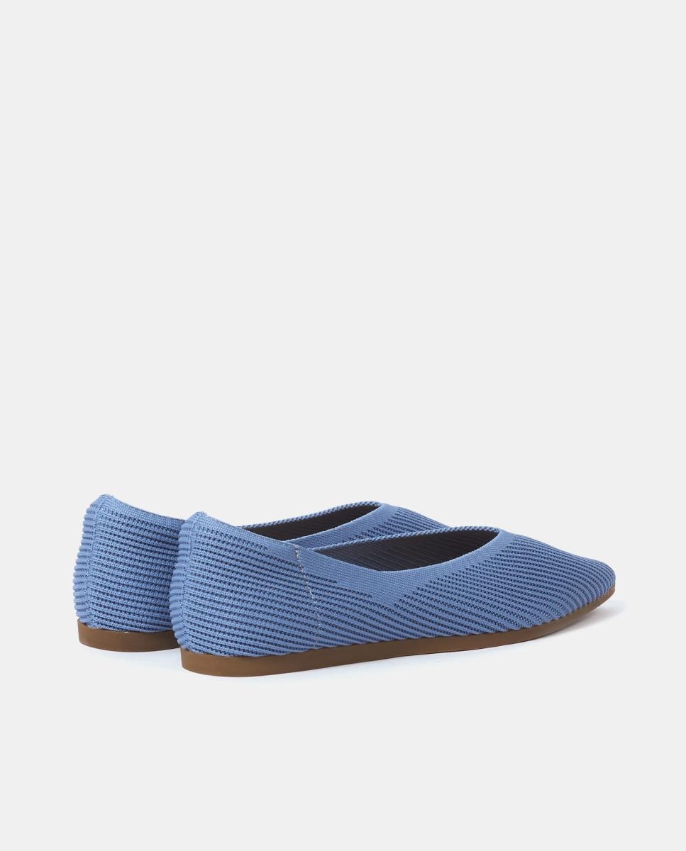 Sabrinas de Material Elástico com Sola Flexível Azul Royal-3