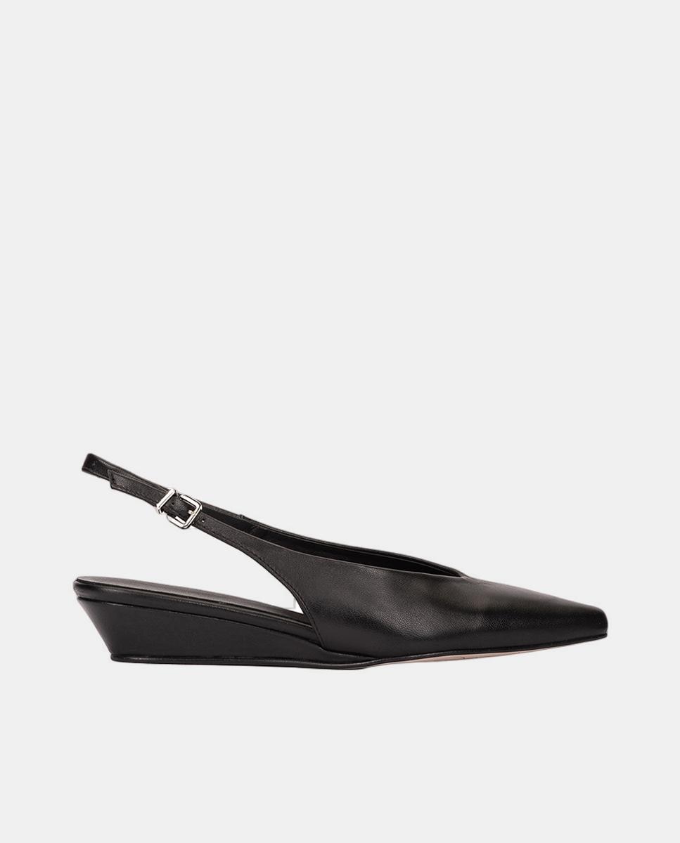 Imagem 0 de Sapatos Tipo Mules com Cunha