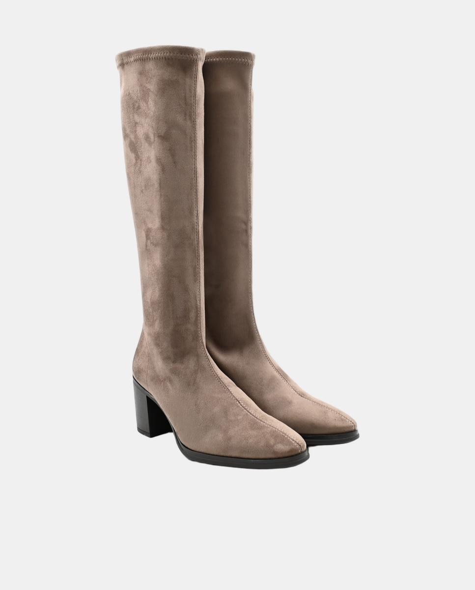 Botas Desportivas de Material Elástico Castanho taupe-2
