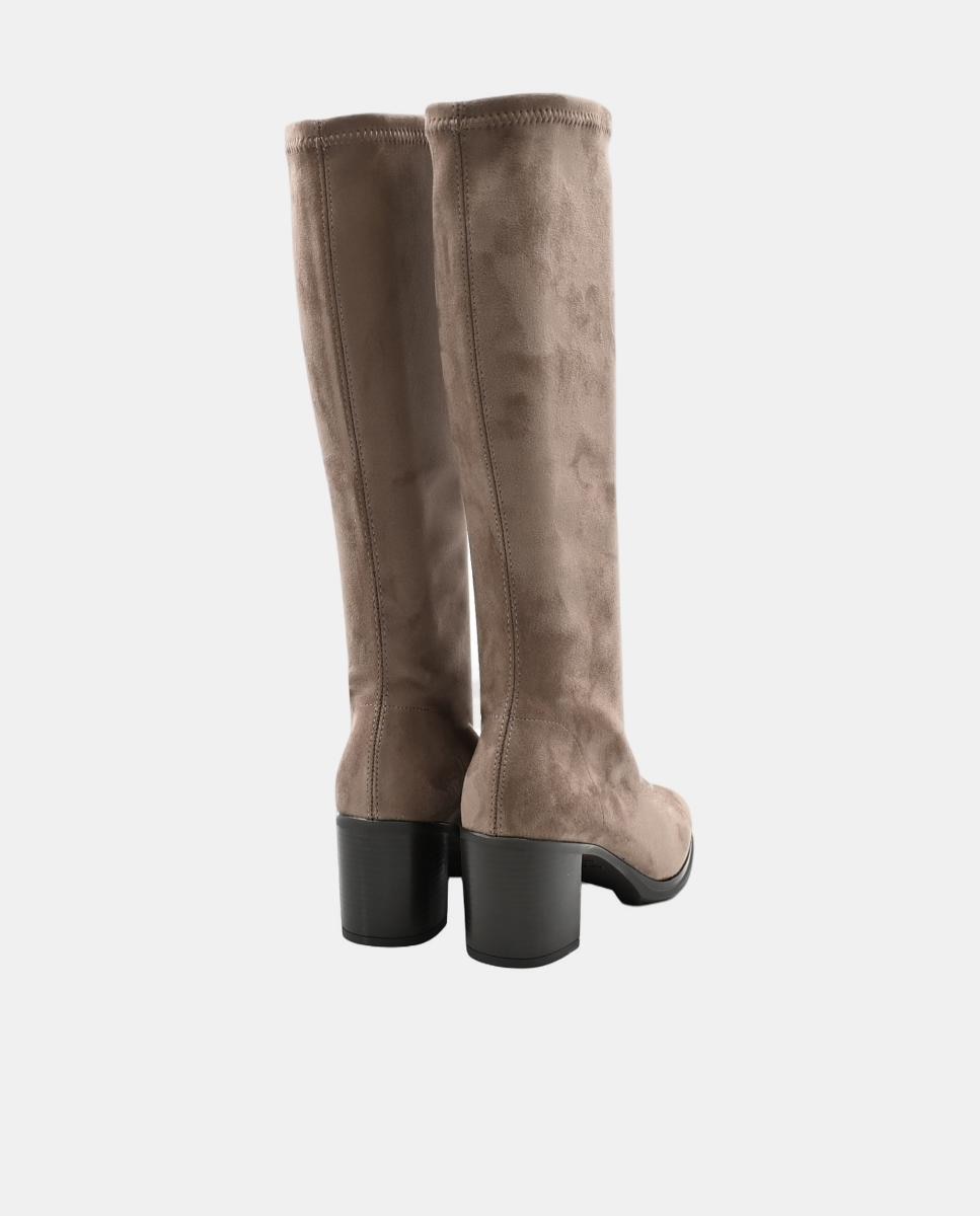 Botas Desportivas de Material Elástico Castanho taupe-3
