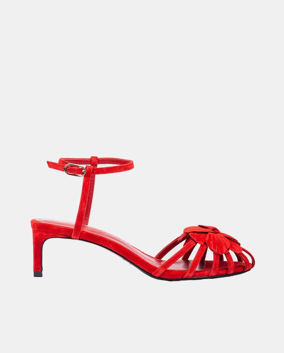 Imagem 0 de Sandálias em Pele com Tacão