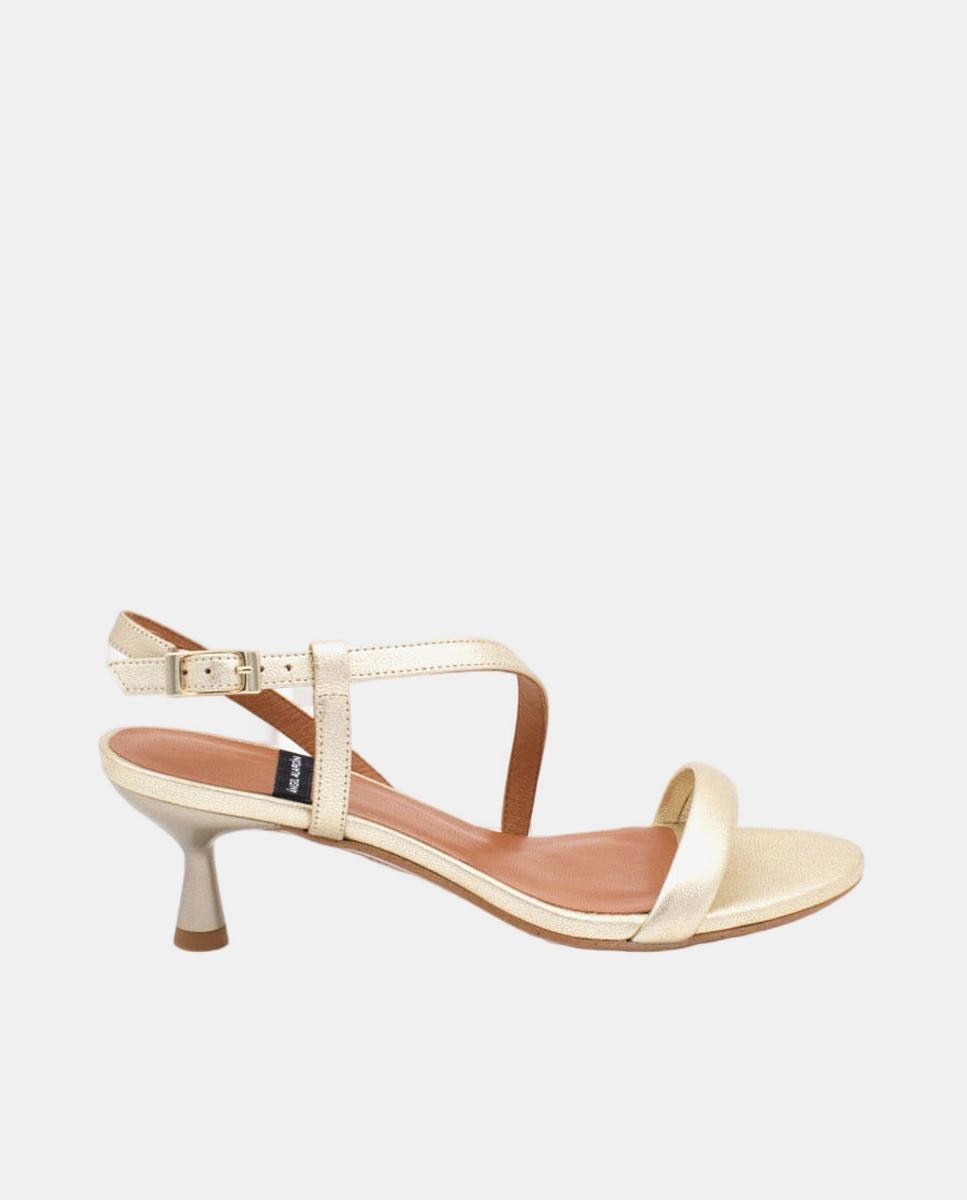 Sandalias de mujer con tacón - Ángel Alarcón - Oro Oro-1