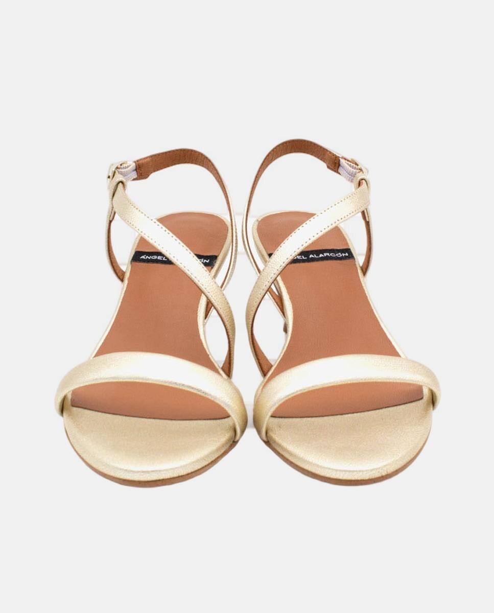 Sandalias de mujer con tacón - Ángel Alarcón - Oro Oro-5