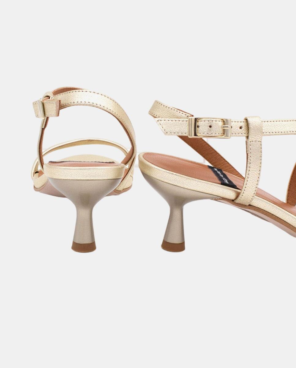 Sandalias de mujer con tacón - Ángel Alarcón - Oro Oro-6