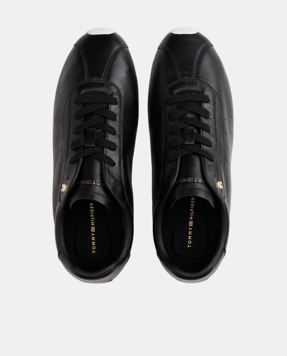 Sapatilhas em Pele Low Profile Preto-6