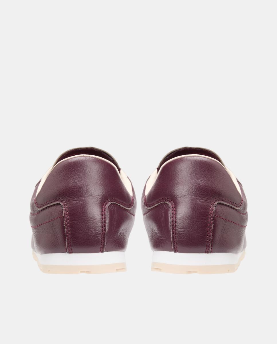 Sapatilhas em Pele Low Profile Vermelho/Grená-5